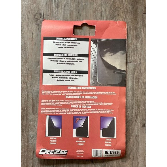 Dee Zee Rear Mud Flaps 11 x 18" Black - Picture 8 of 11
